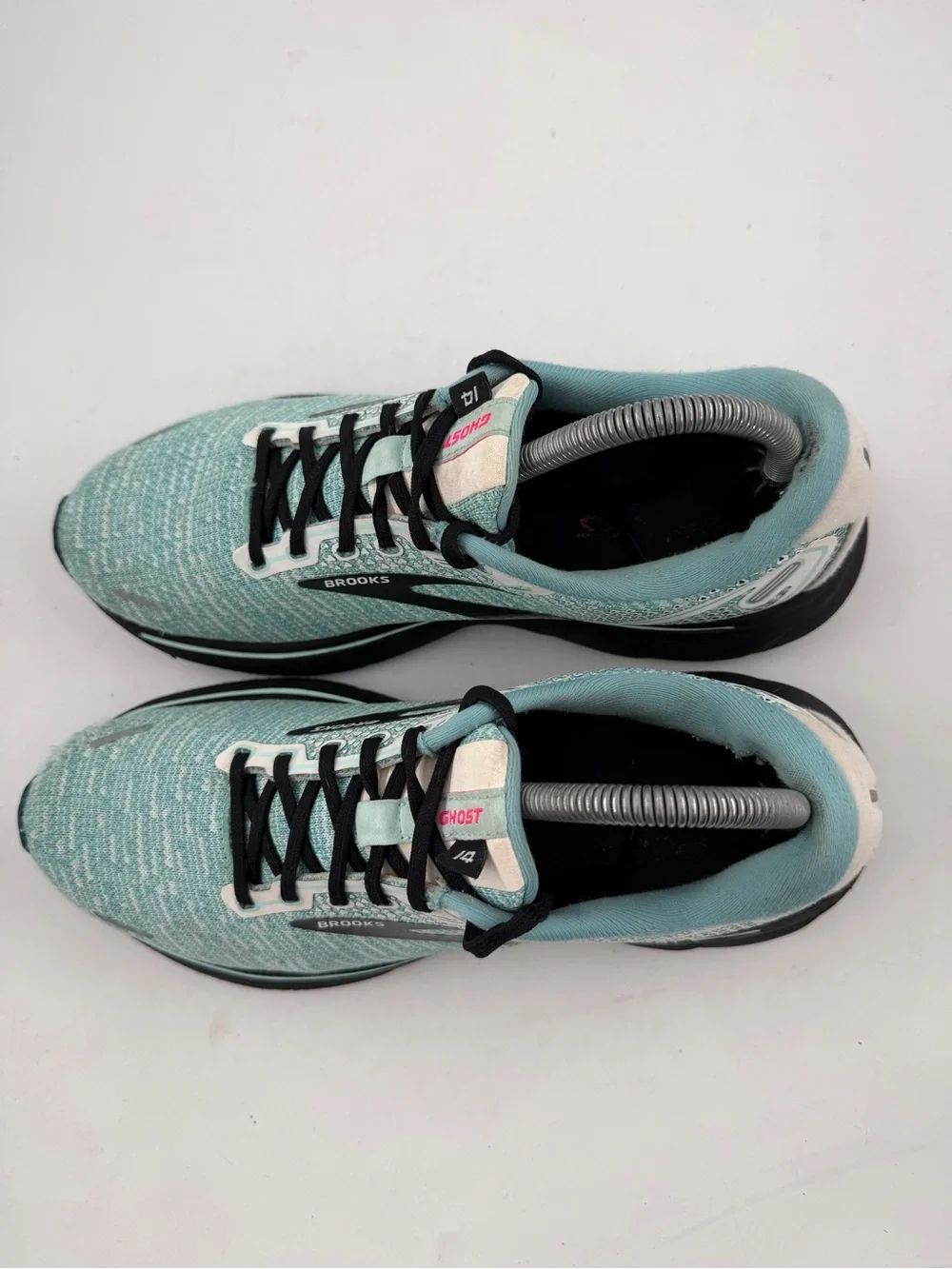 Brooks Women’s Ghost 14 - SZ 9- Green Black Athletic Running Shoes